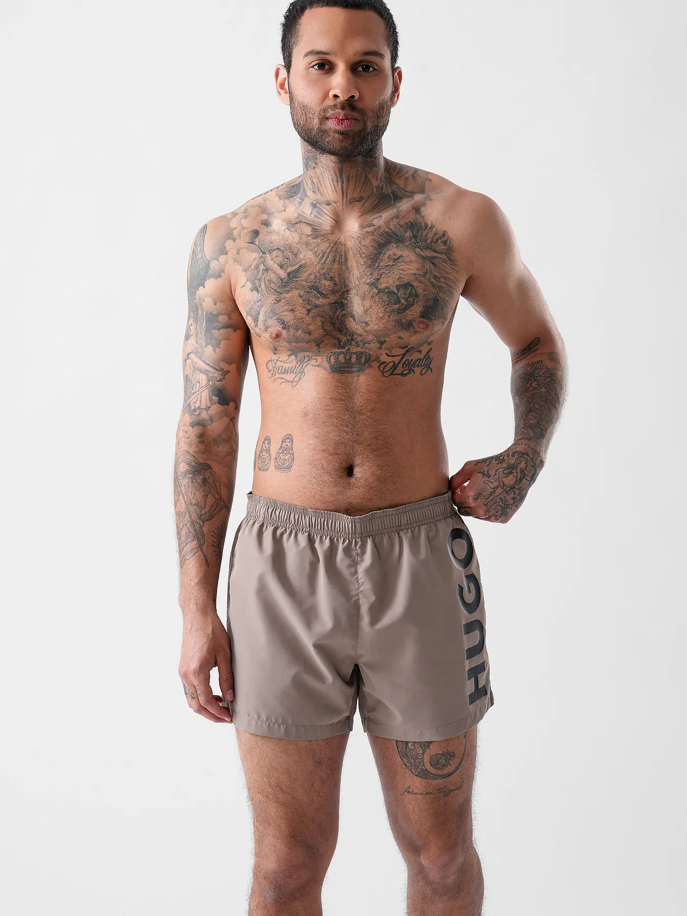 HUGO | Badeshorts ABAS | braun